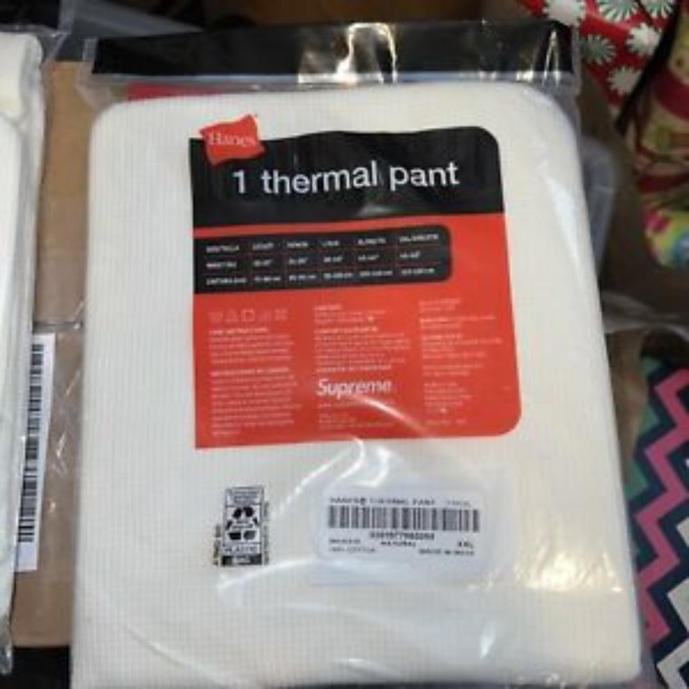Supreme x Hanes Thermal Pants XXL FW22 Brand New - Picture 2 of 2